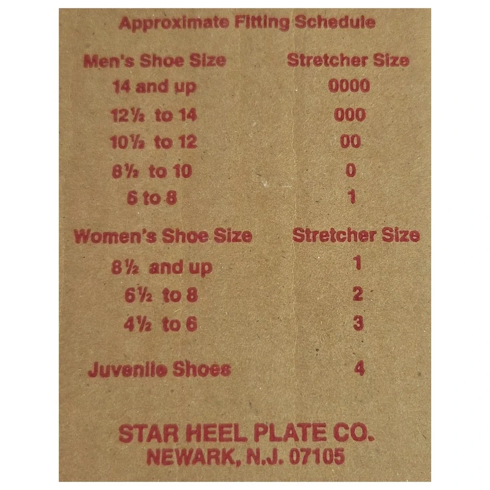 Star Heel Plate Co 3HH Professional Wood Shoe Stretcher‎ New Bunion Attachments